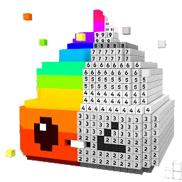3D像素画–按数字填色
