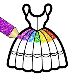 闪闪发光的衣服图画书-绘图页