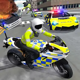 警车驾驶-骑摩托车