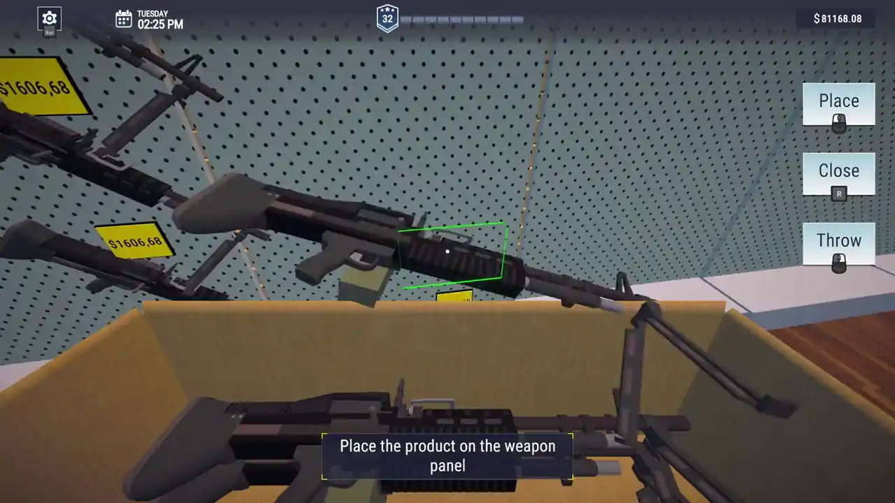 Gun Center Simulator